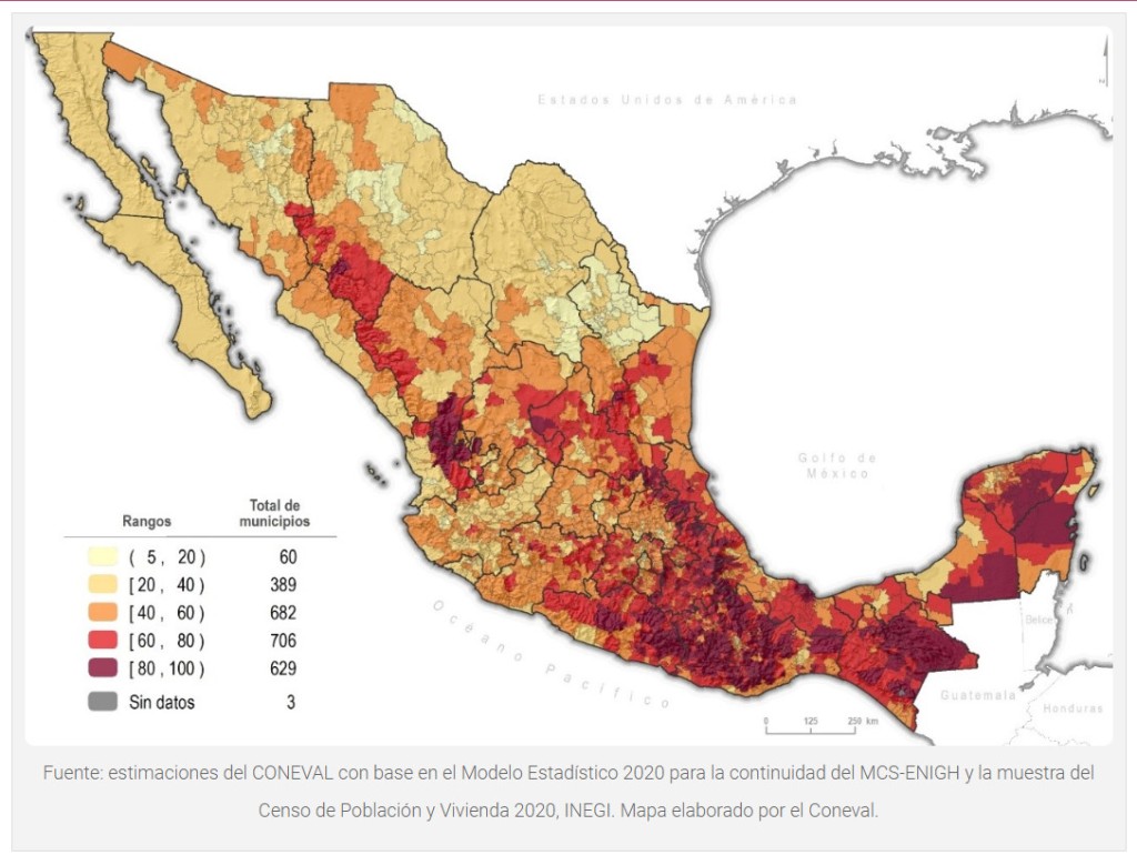 Más de la mitad de la Población Total de México en condiciones de pobreza